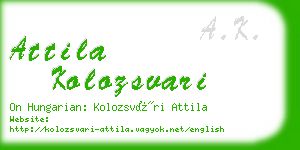 attila kolozsvari business card